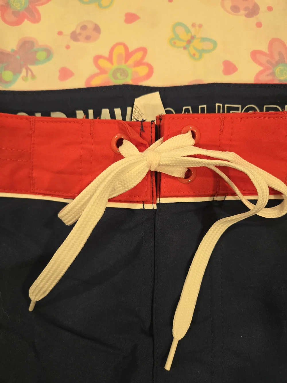 *Old Navy* Men's Board Shorts - Navy & Red